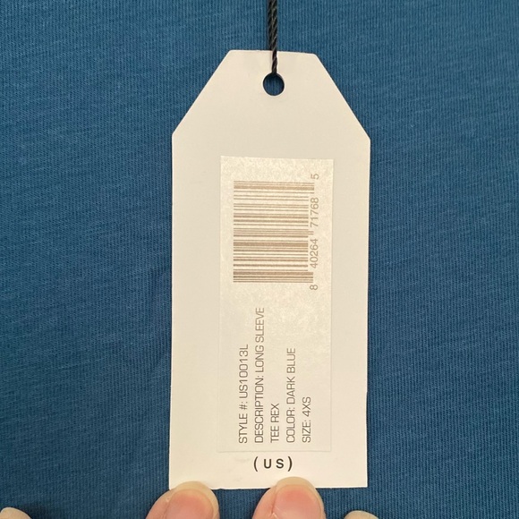 Universal Standard Teal Long Sleeve T Rex Tee Shirt Women’s Size 4XS 00/0 NEW - Picture 4 of 8